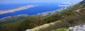 Der Blick vom Velebit auf die Inseln